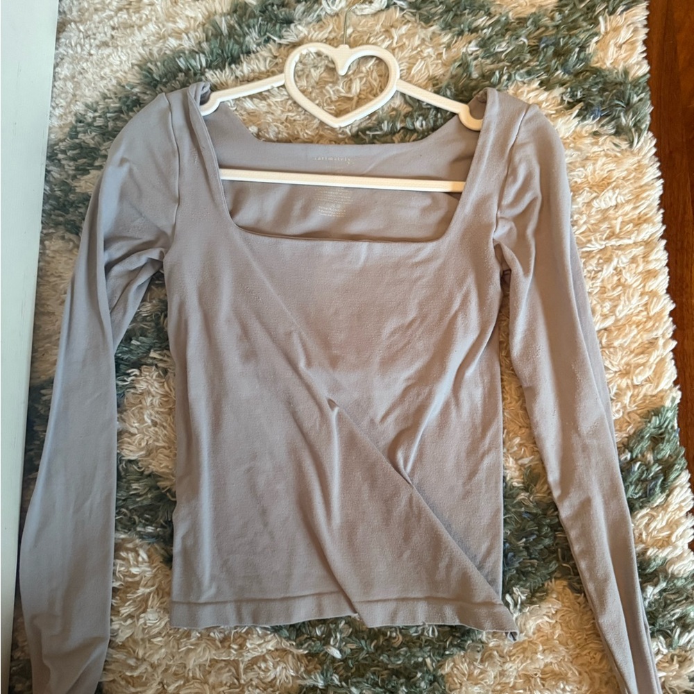Free People grey/lavender  Long Sleeve Top